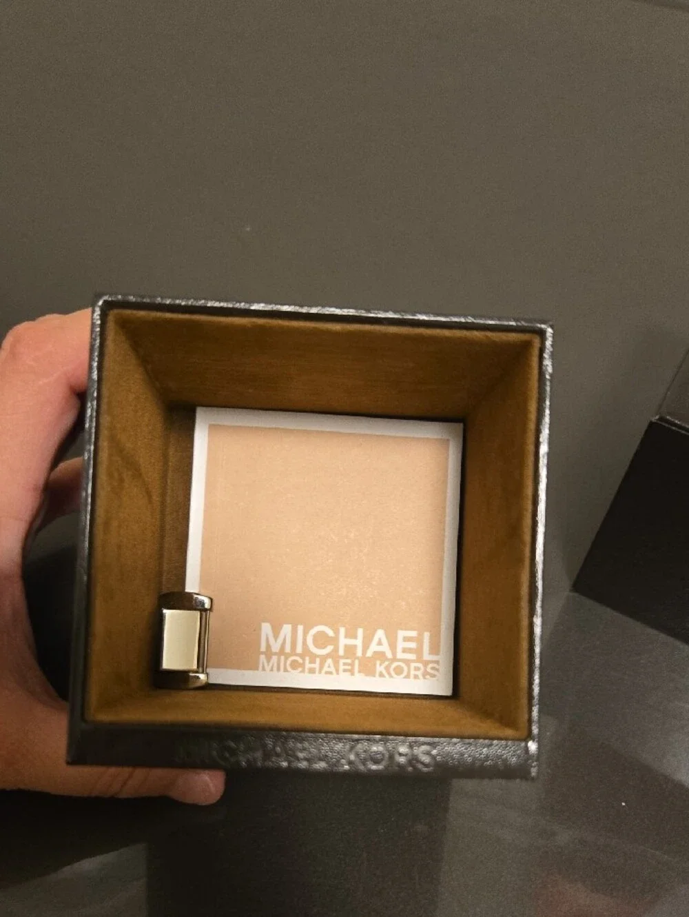 Michael Kors Silver Crystal MK Logo Bracelet Watch